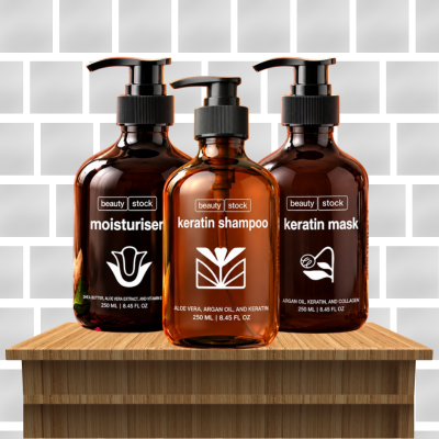 Beauty Stock Hair Mask, Moisturiser & Keratin Repair Shampoo Combo – Complete Hair & Skin Care (250ml Each)