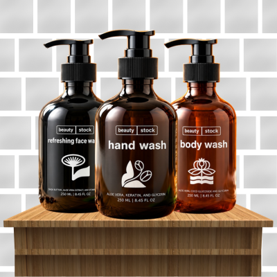 Beauty Stock Hand Wash, Body Wash & Face Wash Combo – 3 x 250ml