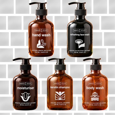 Beauty Stock 5-in-1 Complete Care Combo – Hand Wash, Moisturiser, Face Wash, Body Wash & Keratin Repair Shampoo (250ml Each)